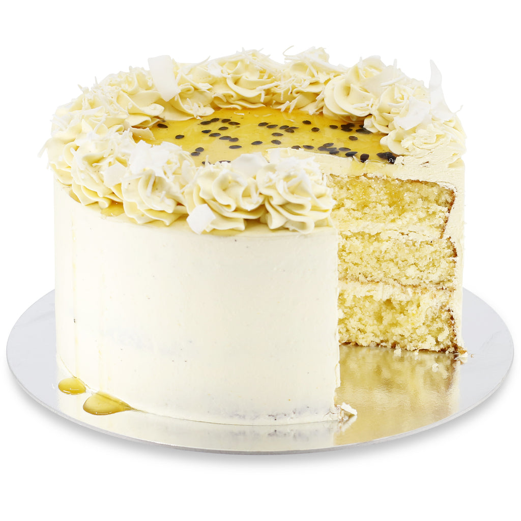 Coconut Lime & Passionfruit Cake